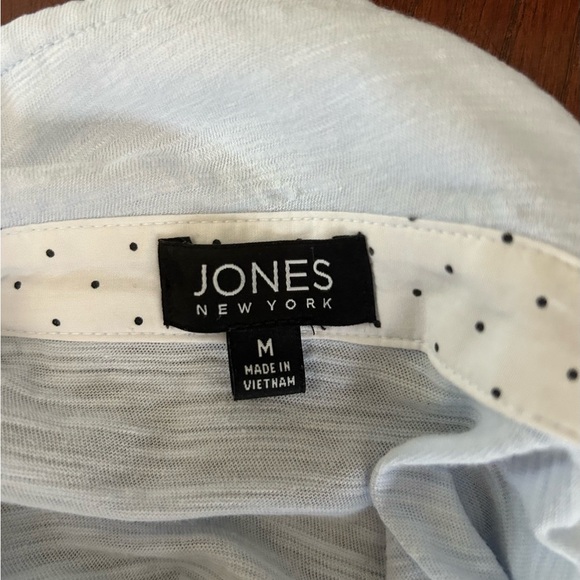 JONES NEW YORK Women's Light Blue Pull Over Top Sz M 100% Cotton Rolled
Sleeve - Picture 6 of 11